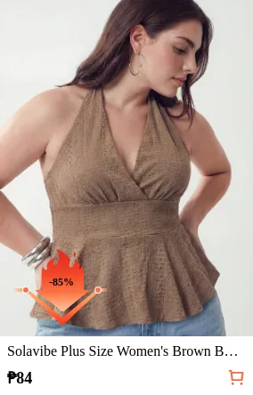 Solavibe Plus Size Women s Brown...