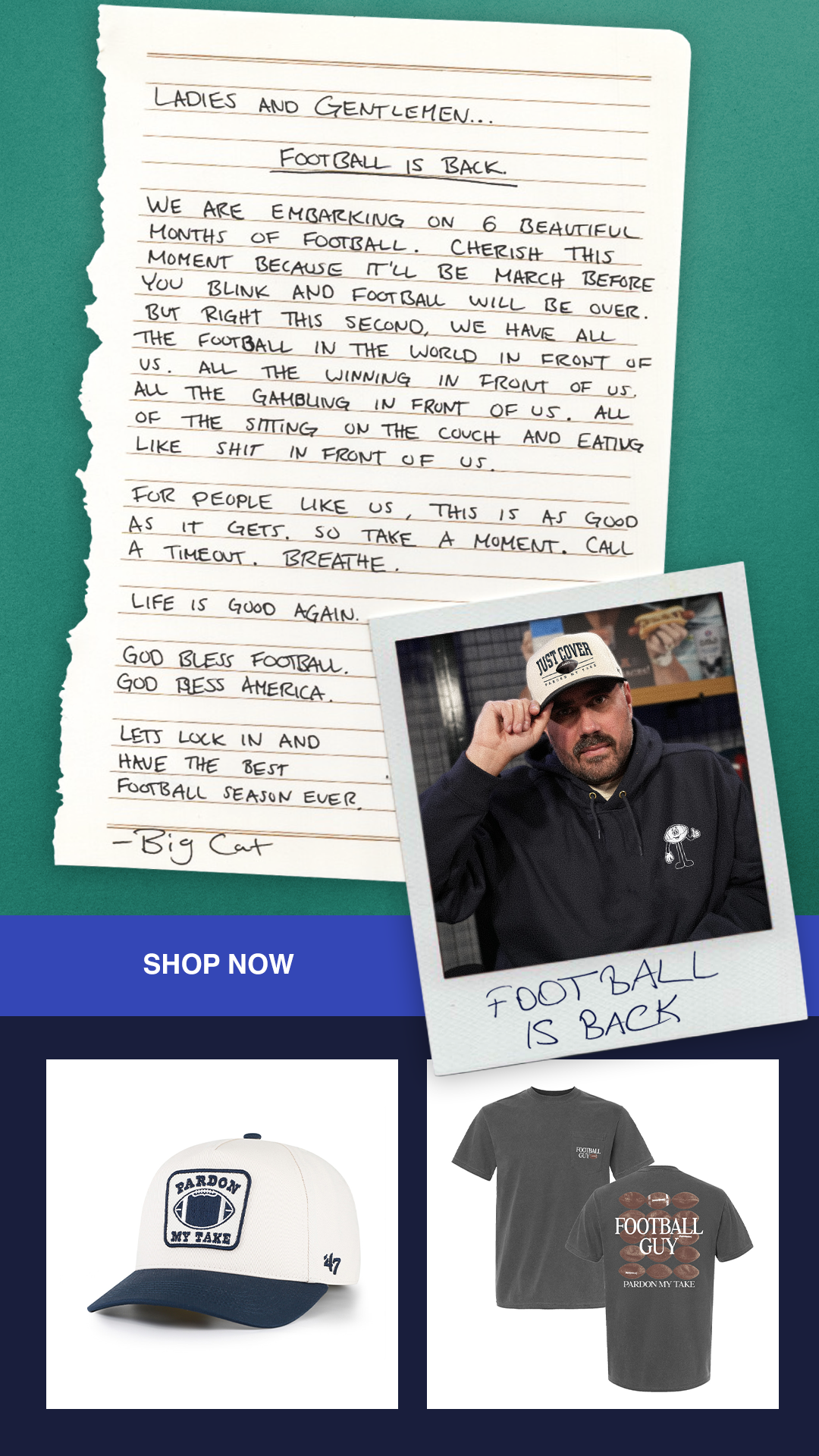 Letter from the Desk of Big Cat hero image