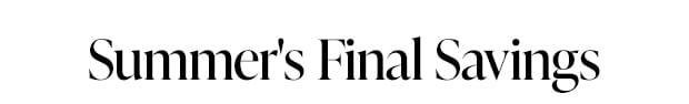 Summer's Final Savings