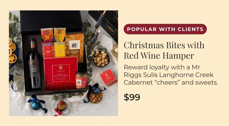Christmas Bites with Red Wine Hamper