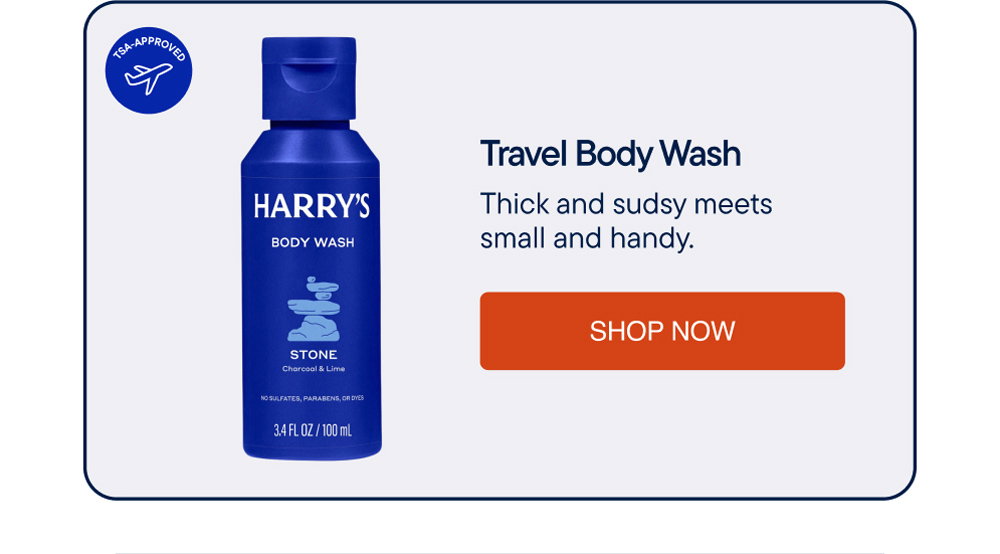 Travel body wash