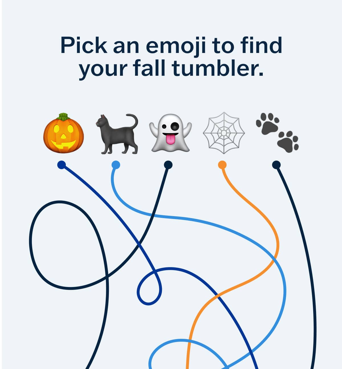 Pick an emoji to find your fall tumbler.