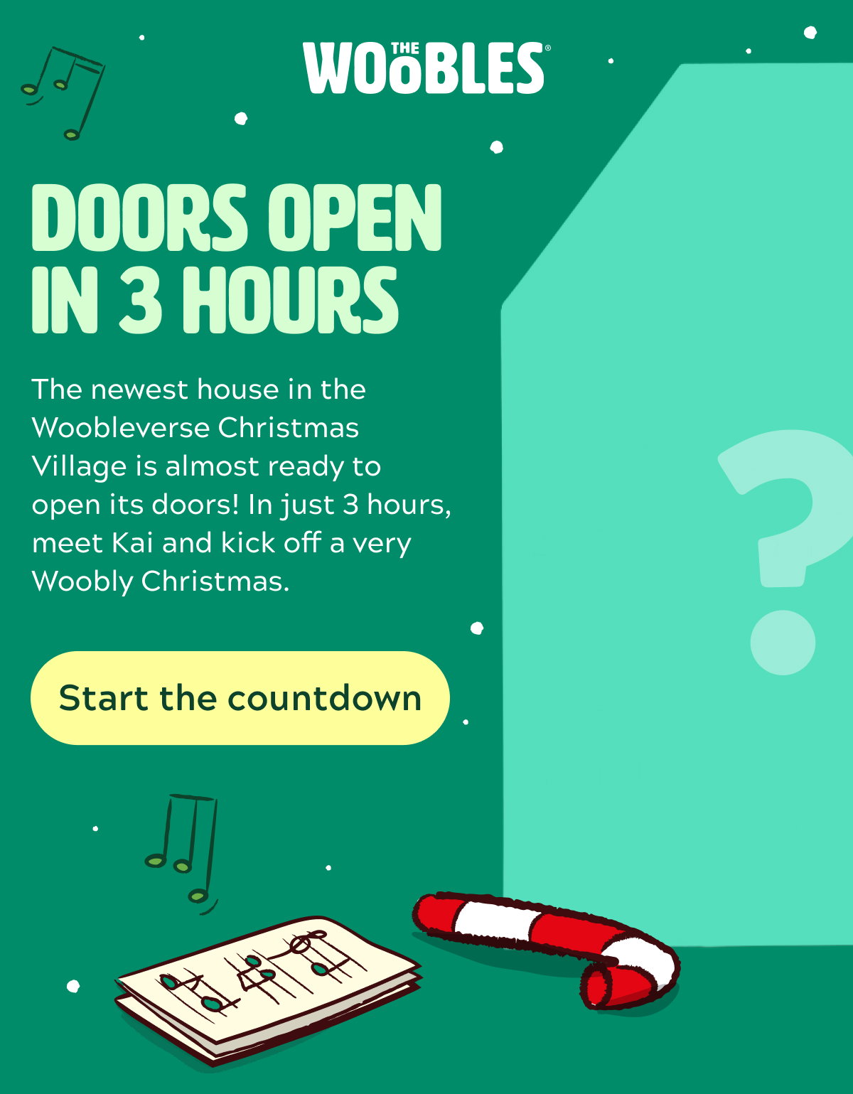 Doors open in 3 hours [Start the countdown]