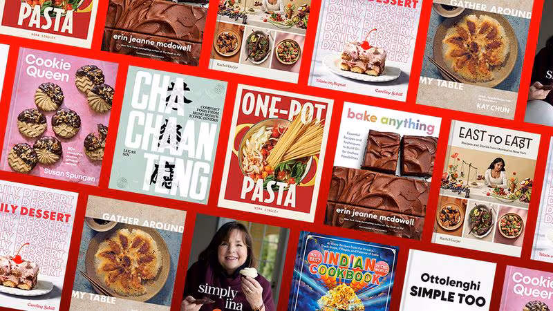Photo collage of cookbook covers