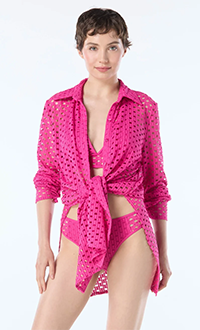 Carmen Marc Valvo Button Up Shirt - Living Paradise