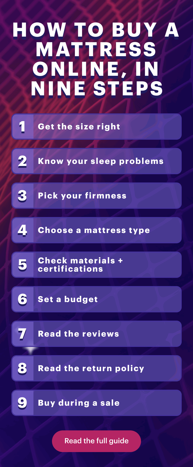 How to buy a mattress online, in nine steps