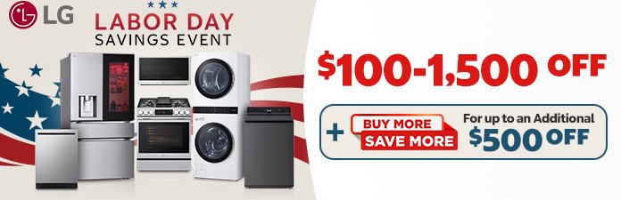 LG Labor Day Appliance Savings