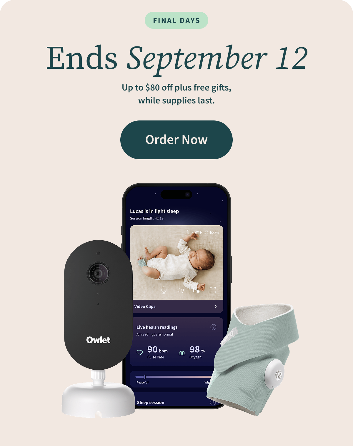 Final Days | Ends September 12 | Up to $80 off plus free gifts, while supplies last. | Order Now