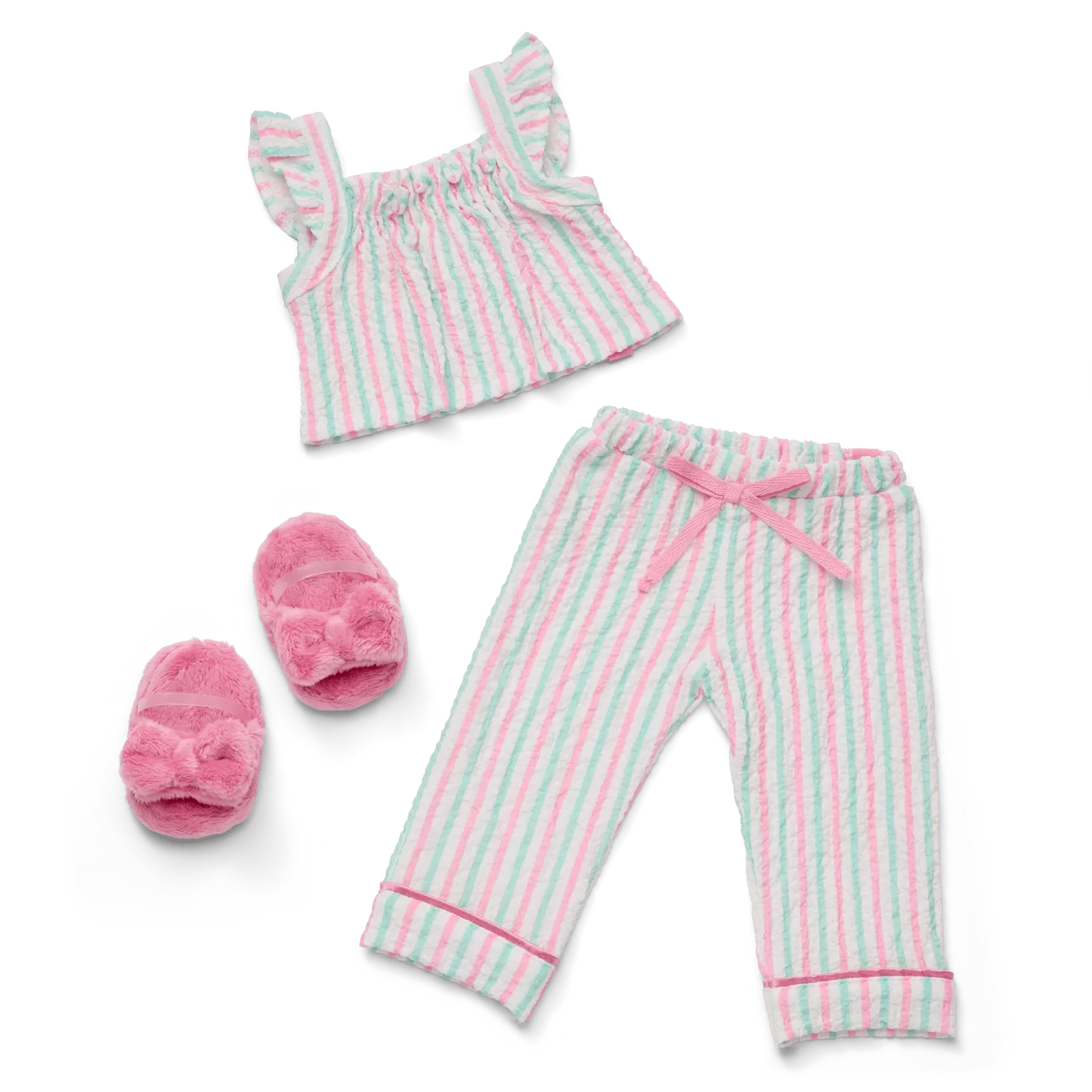 Image of Raquel's™ Coastal Stripes Pajamas for 18-inch Dolls (Girl of the Year™ 2026)