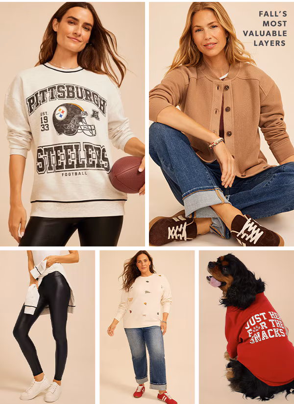 Fall’s most valuable layers. Models wearing maurices clothing.