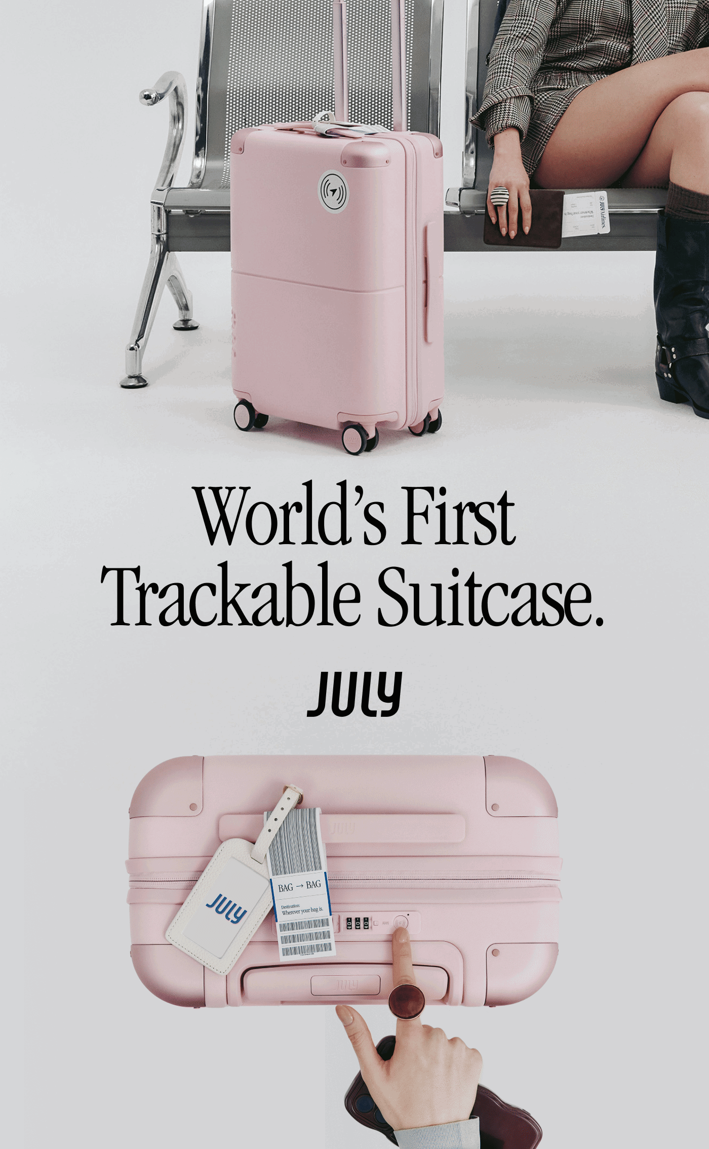 World's First Trackable Suitcase.