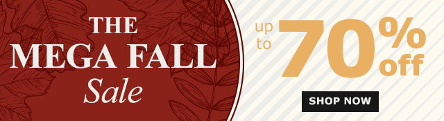 The Mega Fall Sale | Up to 70% Off