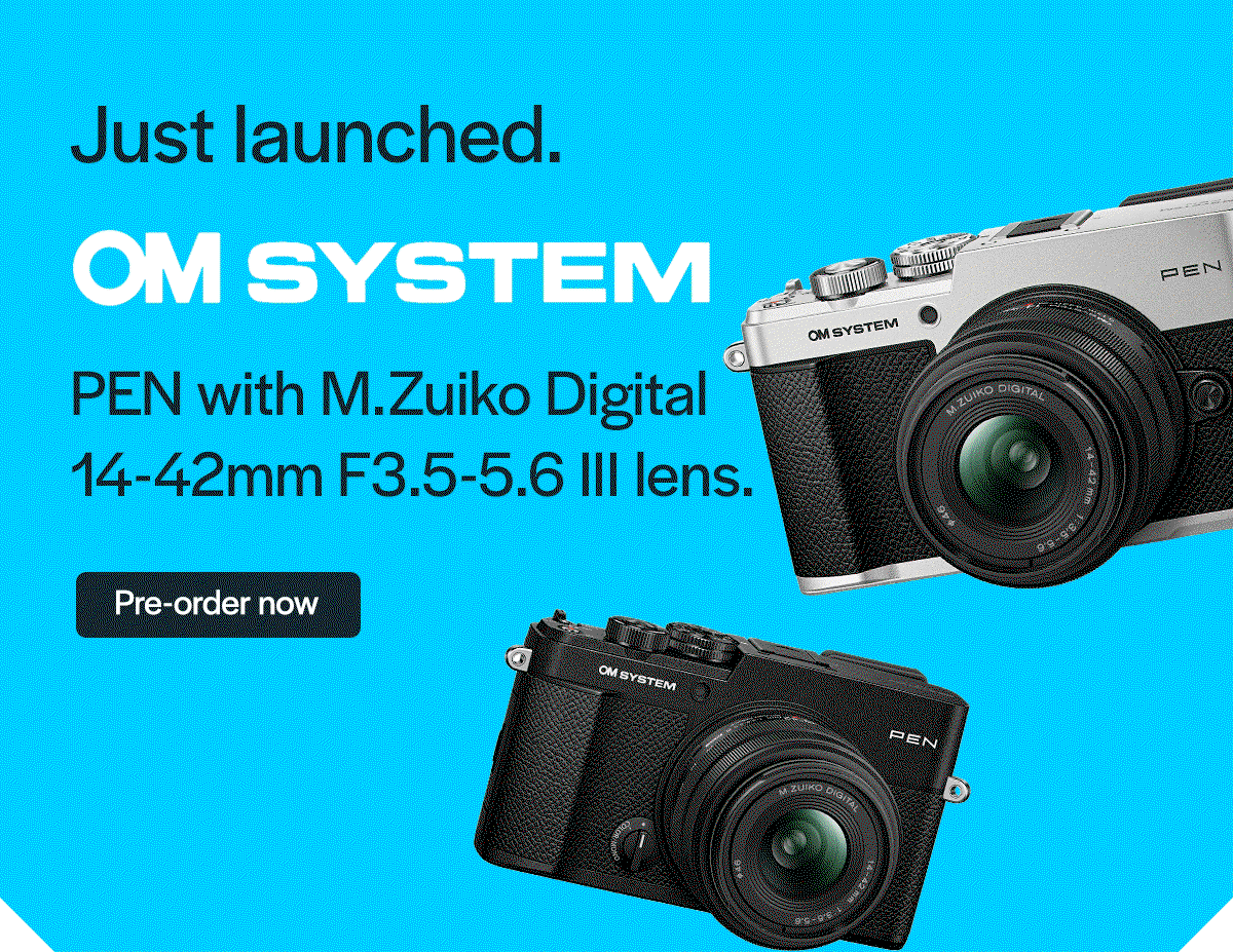 Just launched OM SYSTEM PEN with M.Zuiko Digital 14-42mm F3.5-5.6 III lens.
