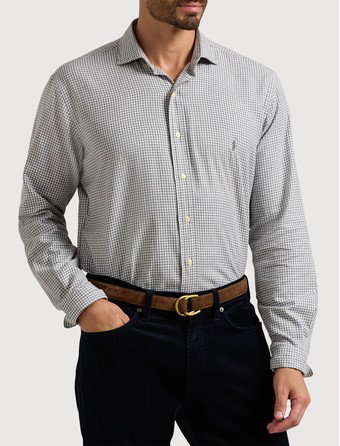 Gingham Twill Sport Shirt