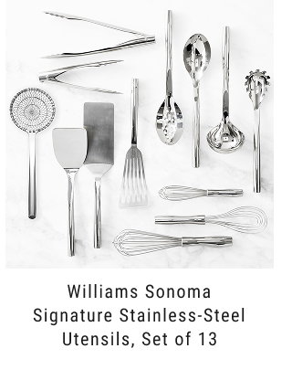 Williams Sonoma Signature Stainless-Steel Utensils, Set of 13