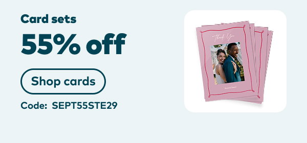 55% off card sets. Code: SEPT55STE29.