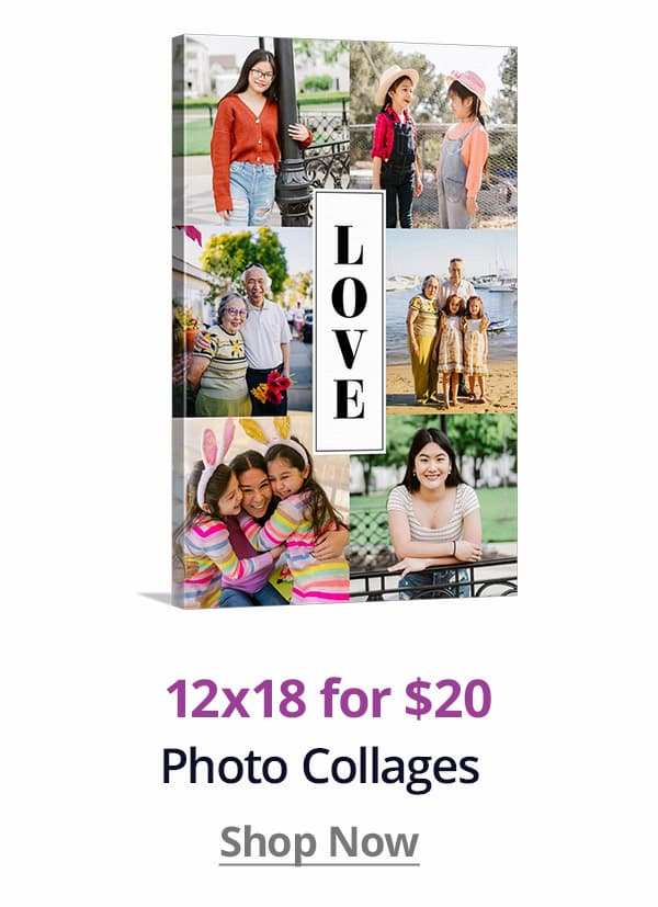 12x18 Photo Collages for $20! Shop Now