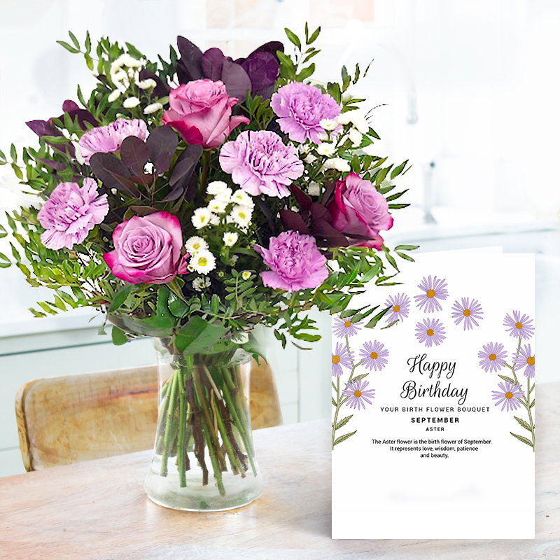 Image of September Birthday Bouquet Gift Set