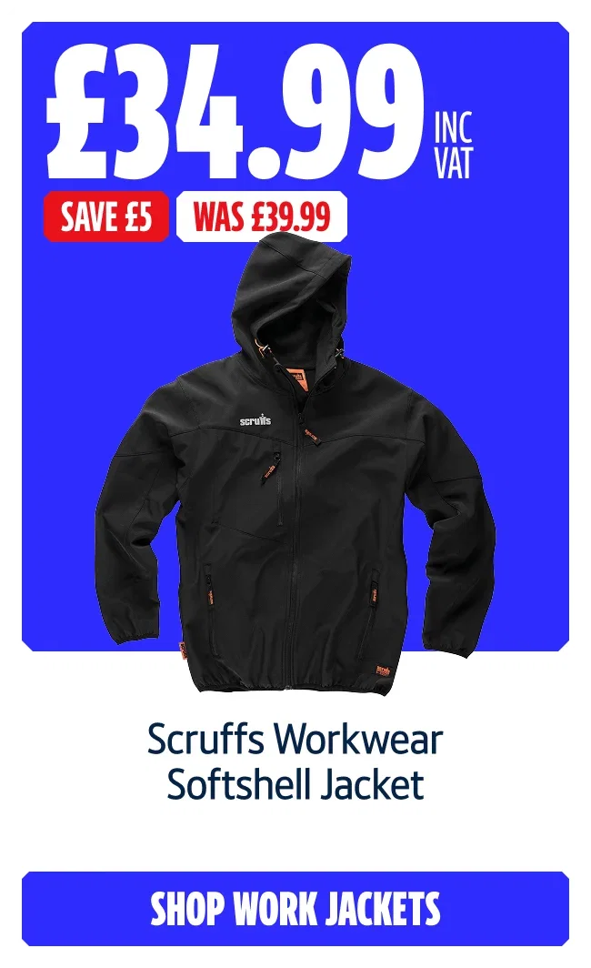 Save £5 on Scruffs Worker Softshell Jacket Now £34.99 Inc VAT Was £39.99. Shop work jackets