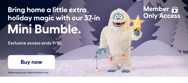 Bring home a little extra  holiday magic with our 37-in Mini Bumble.