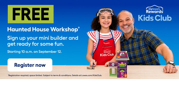 Haunted House Workshop † Sign up your mini builder and get ready for some fun.