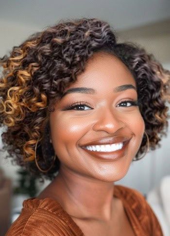 IDefinewig Glueless Wear and Go Wigs Highlight Short Pixie Cut Curly Wigs Pre Cut Lace Human Hair Wigs