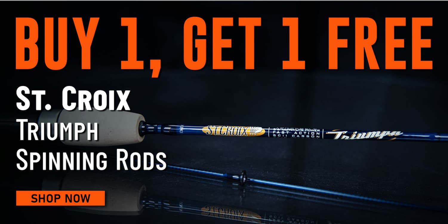 Buy 1, Get 1 Free St. Croix Triumph Spinning Rods Shop Now