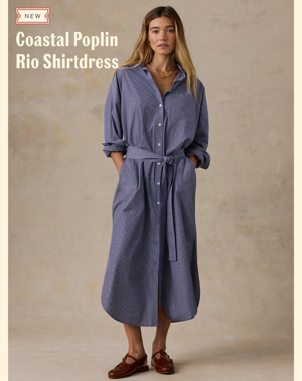 Coastal Poplin Rio Shirtdress