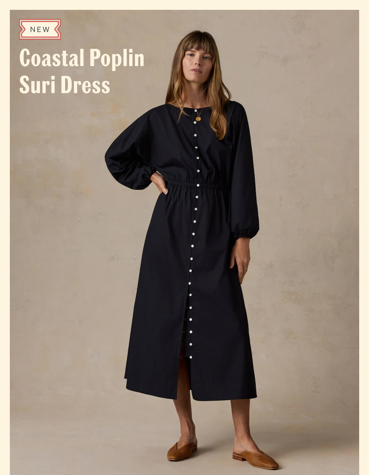 Coastal Poplin Suri Dress