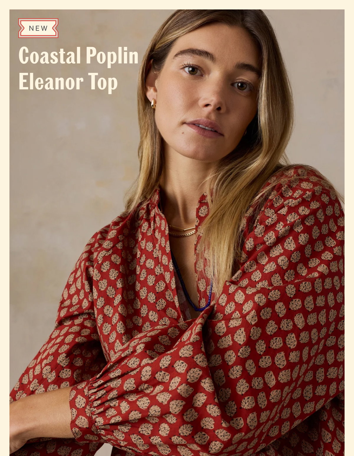 Coastal Poplin Elanor Top