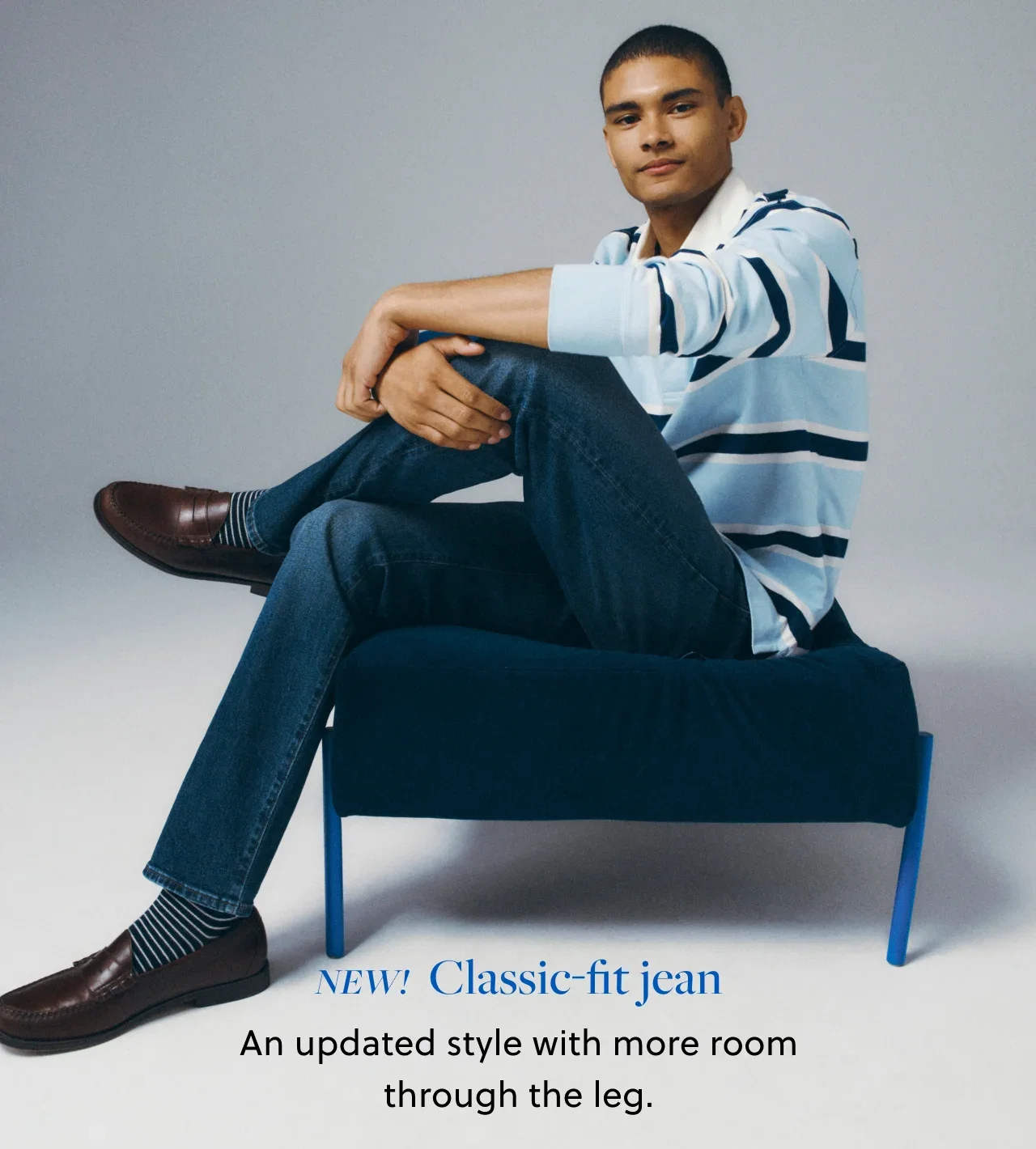 New! Classic-fit jean - An updated style with more room through the leg.
