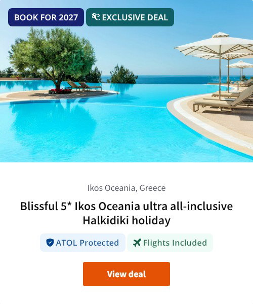 Blissful 5* Ikos Oceania ultra all-inclusive Halkidiki holiday