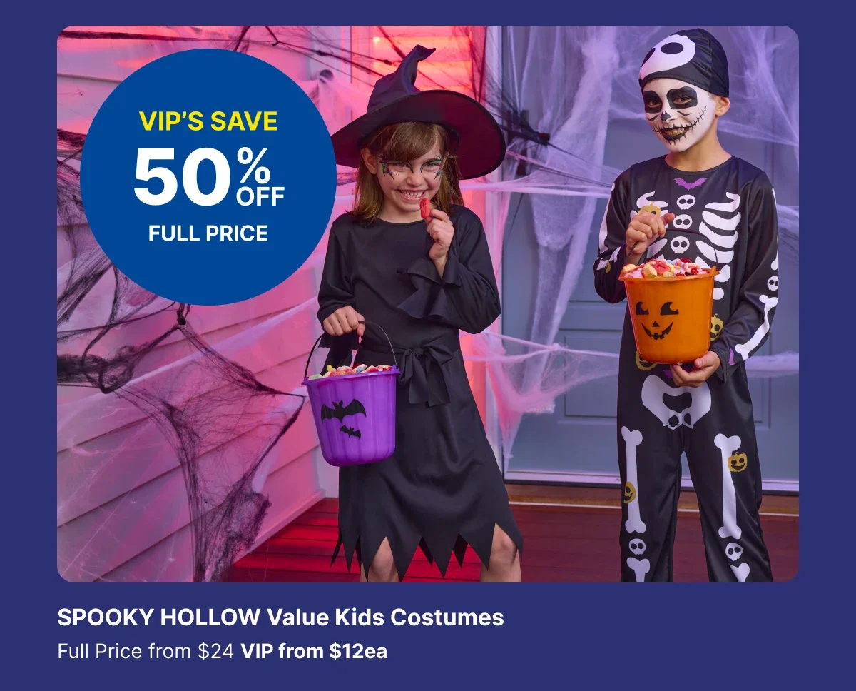 SPOOKY HOLLOW Kids Value Costumes