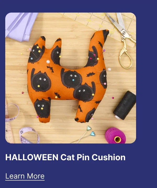 HALLOWEEN CAT PIN CUSHION