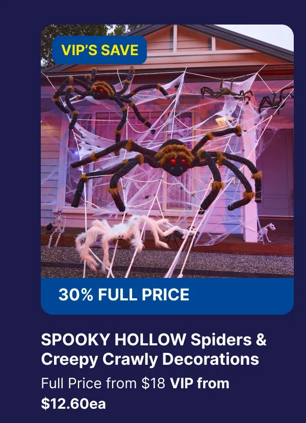 SPOOKY HOLLOW Spiders & Creepy Crawly Decorations