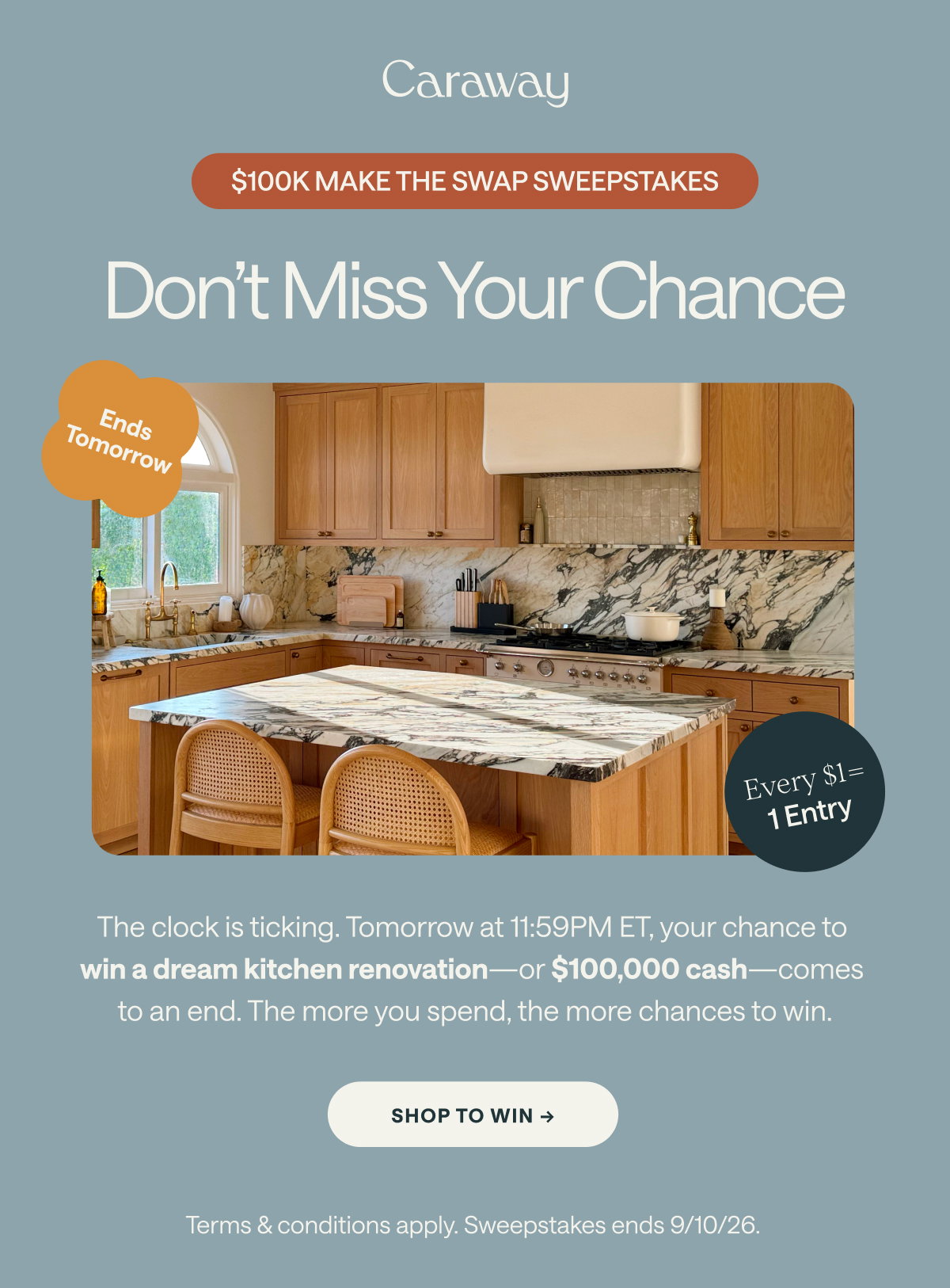 Don't Miss Your Chance  | Shop To Win