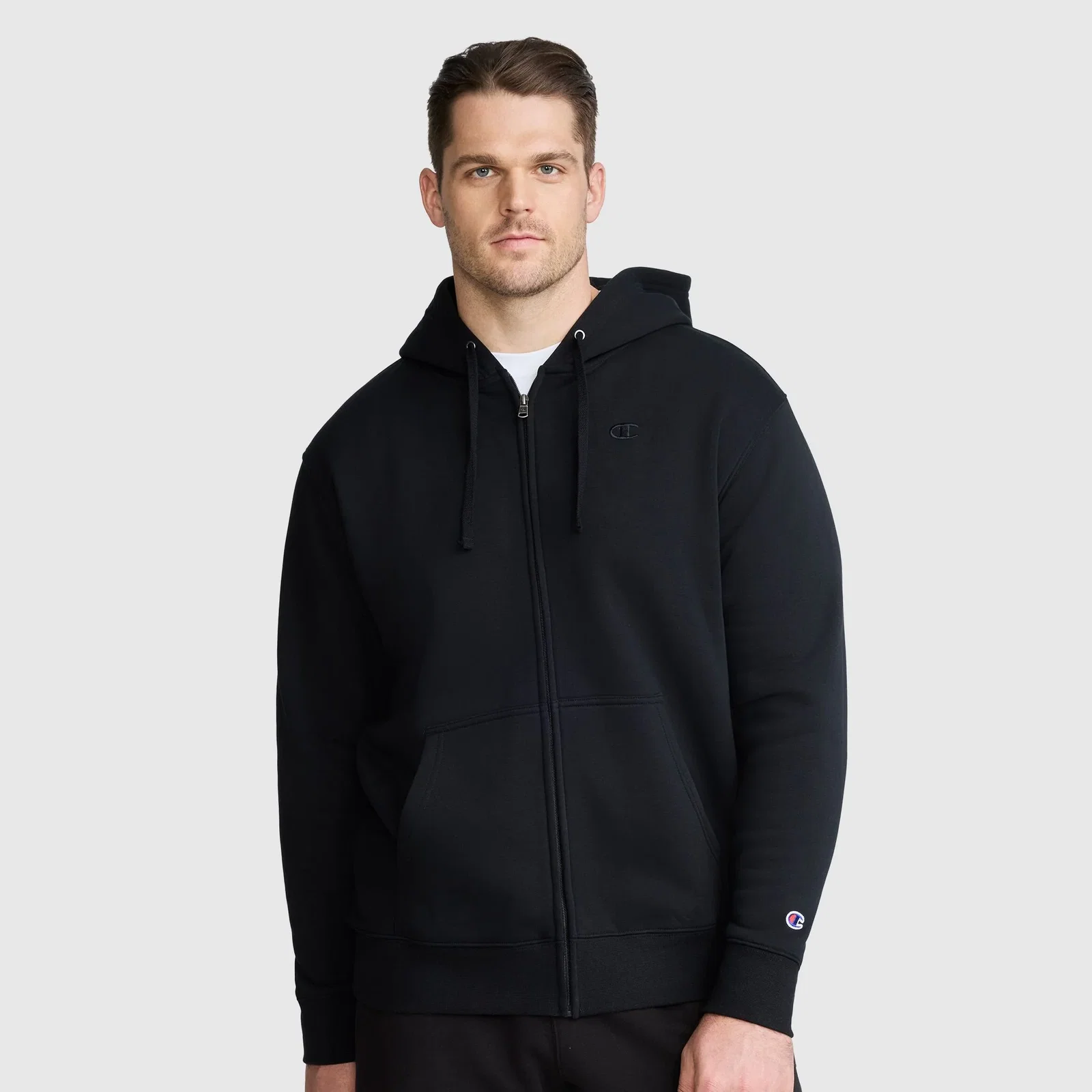 Image of Powerblend Full-Zip Hoodie, C Logo - Big & Tall