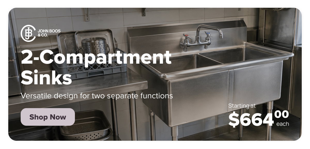 John Boos 2-compartment Sinks