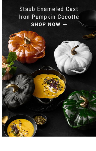 Staub Enameled Cast Iron Pumpkin Cocotte - shop now