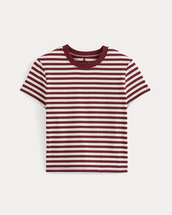 Image | The Box-Cut Tee in Essential Cotton | Cabernet / Birch