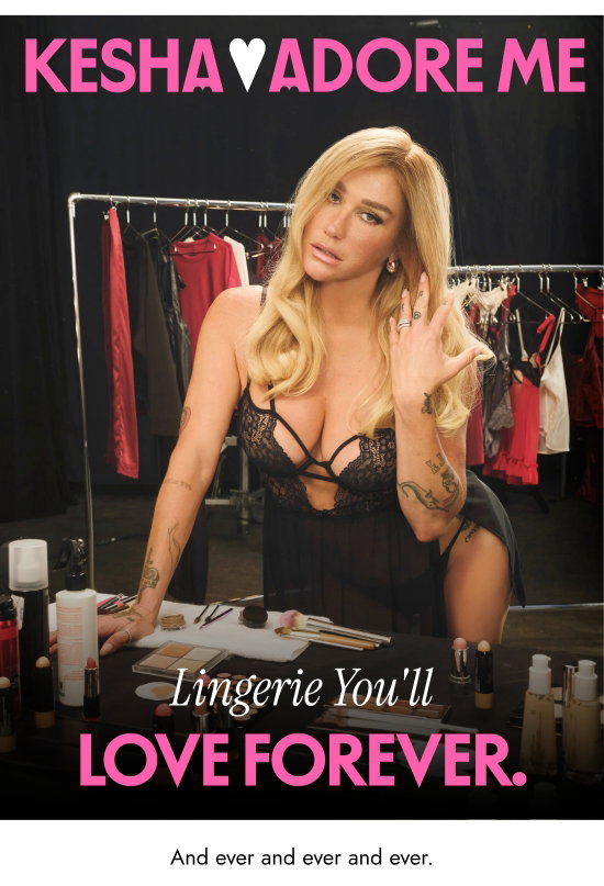 Kesha For Adore Me - Lingerie You Will Love Forever. and ever and ever and ever.