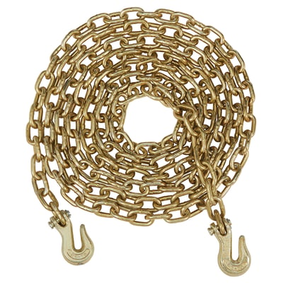 Ultra-Tow 5/16in. x 20ft. Trucker’s Chain with 2 Clevis Grabhooks, 4700-Lb. Working Load, 240in.L, Alloy Steel