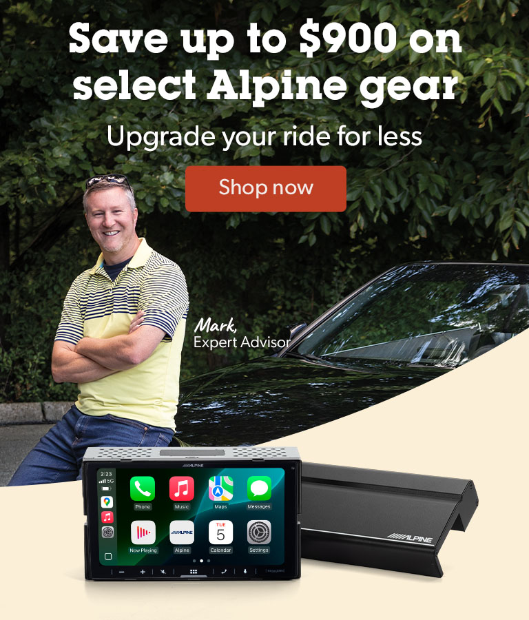 Save up to $900 on select Alpine gear. Upgrade your ride for less.