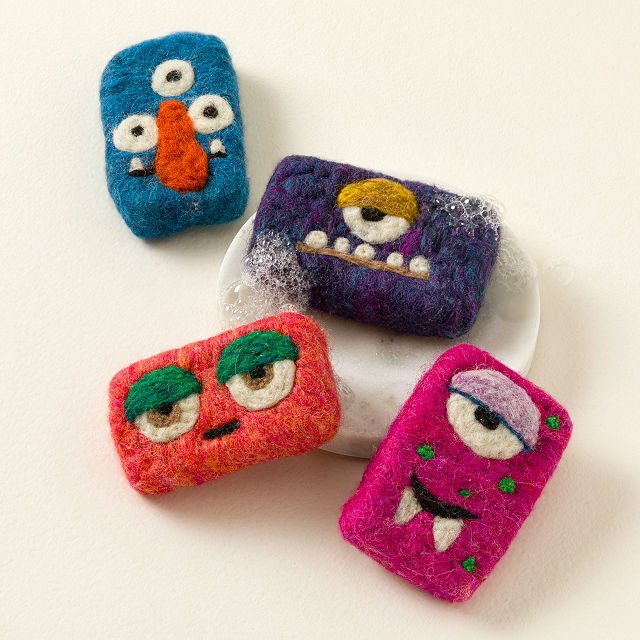 One-of-a-Kind Mystery Monster Felted Soap