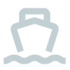 Cruise ship icon.