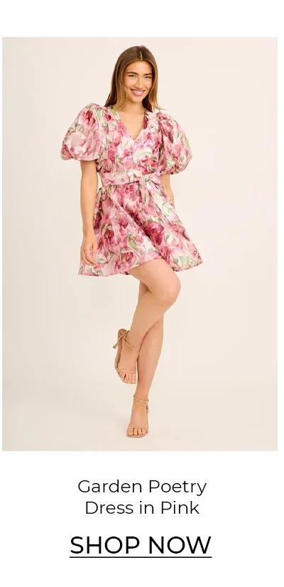 Garden Poetry Dress in Pink Floral Organza