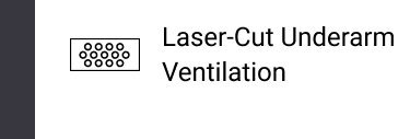 Laser-Cut Underarm Ventilation