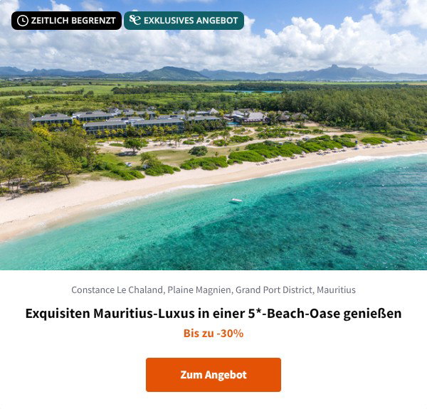Exquisiten Mauritius-Luxus in einer 5*-Beach-Oase genießen