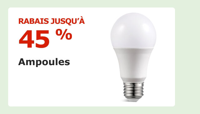 Économisez jusqu’à 45 % sur les ampoules.