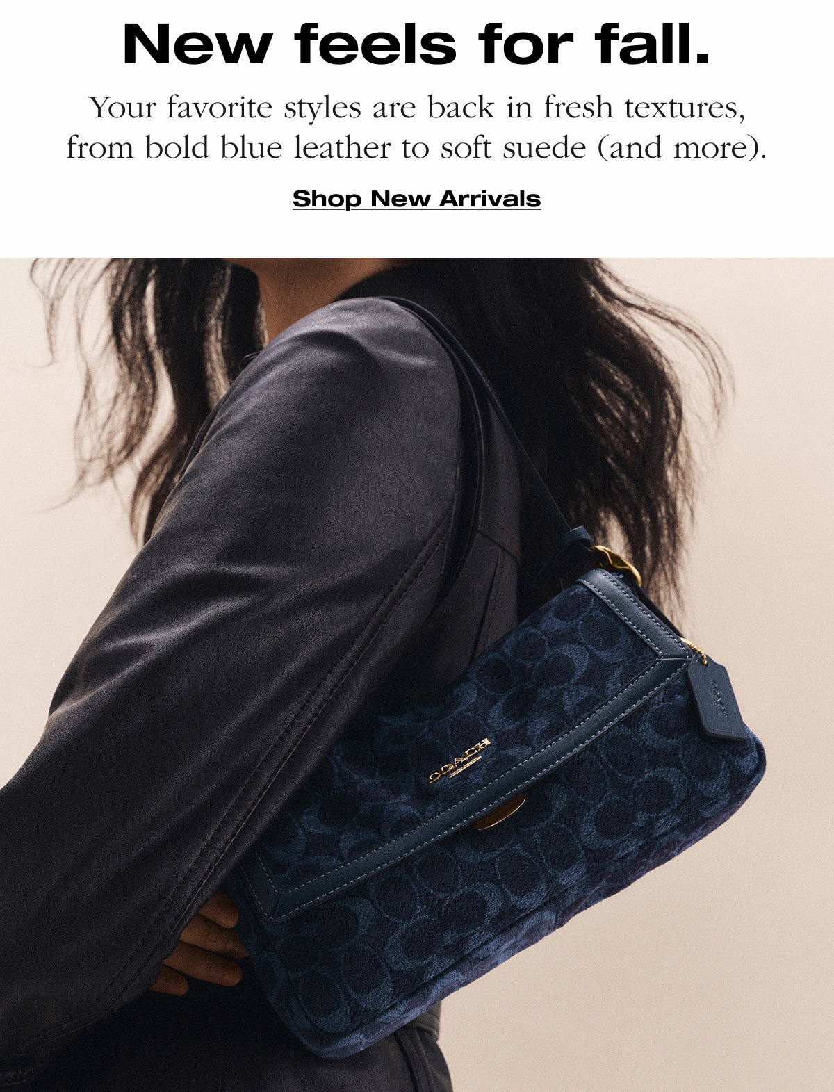 New feels for fall. Your favorite styles are back in fresh textures, from bold blue leather to soft suede (and more). Shop New Arrivals